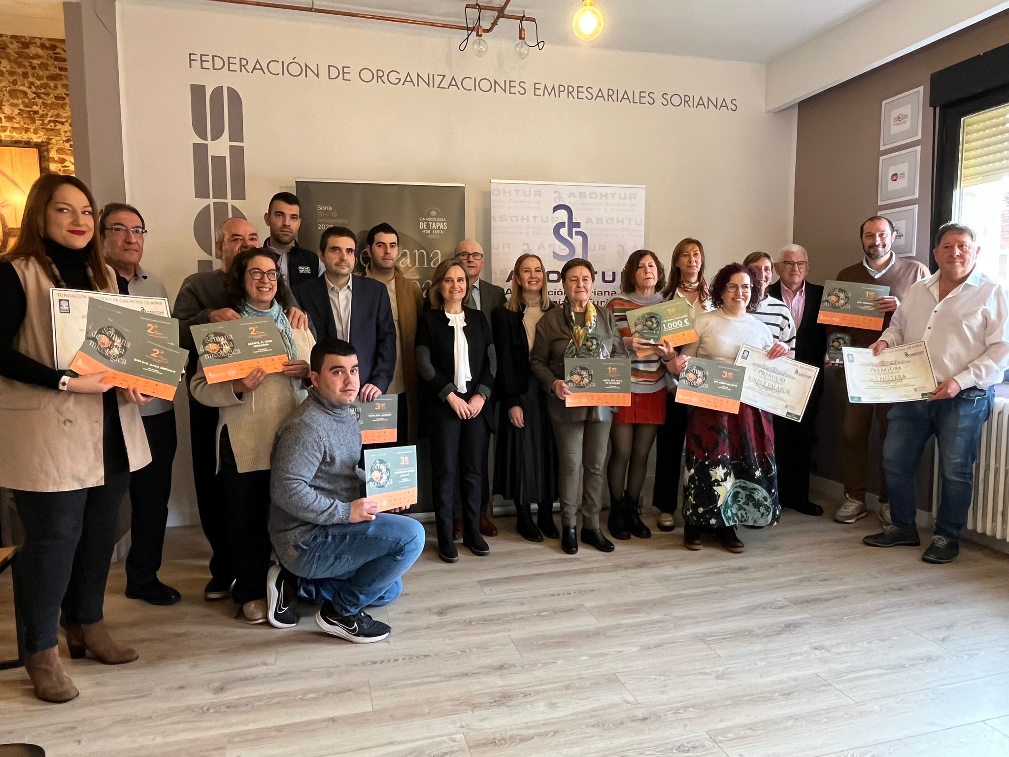 Foto grupo ganadores de la Semana de la Tapa Micológica de Soria